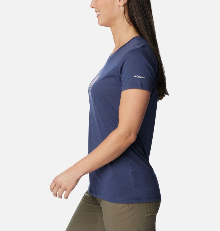 Women's Daisy Days Graphic T-Shirt, Color: Nocturnal, Bearly Polarized, image 3