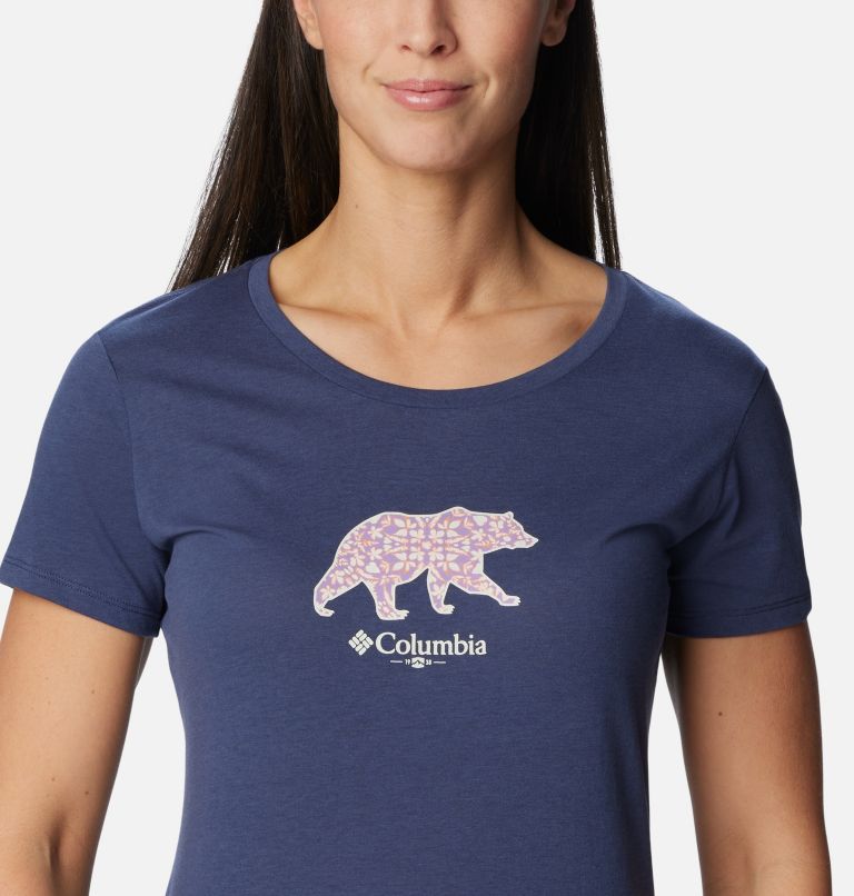 Women's Daisy Days Graphic T-Shirt, Color: Nocturnal, Bearly Polarized, image 4