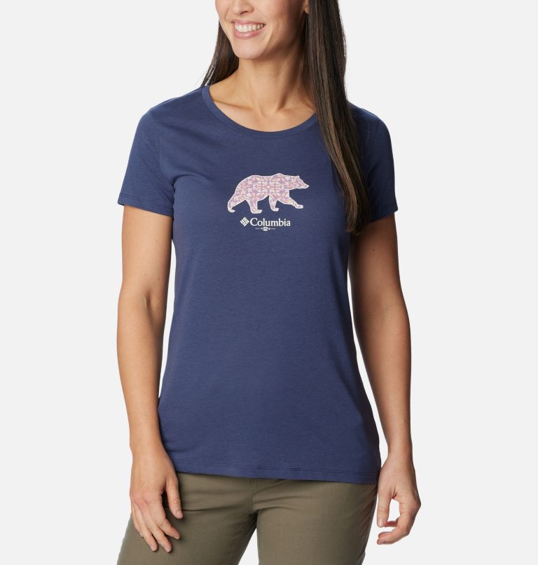 Women's Daisy Days Graphic T-Shirt, Color: Nocturnal, Bearly Polarized, image 1