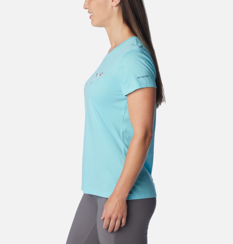 Camiseta estampada Daisy Days para mujer, Color: Aquamarine Heather, Fancy Flyer, image 3