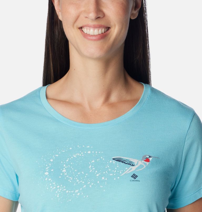 Camiseta estampada Daisy Days para mujer, Color: Aquamarine Heather, Fancy Flyer, image 4