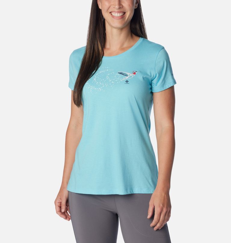 Camiseta estampada Daisy Days para mujer, Color: Aquamarine Heather, Fancy Flyer, image 1