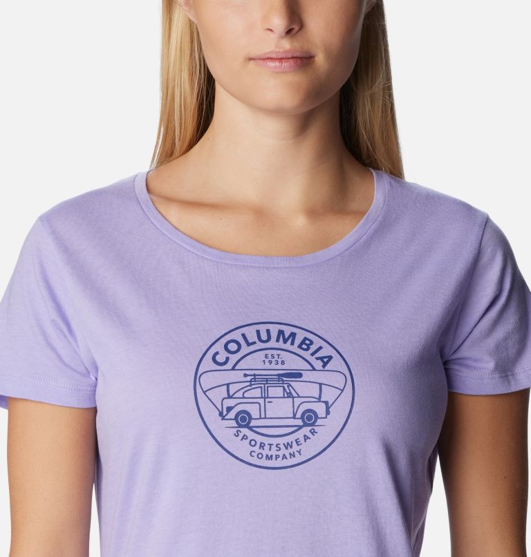 Thumbnail: Women's Daisy Days Graphic T-Shirt, Color: Frosted Purple Hthr, Journey to Joy Grx, image 4
