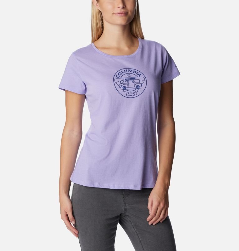 Thumbnail: Women's Daisy Days Graphic T-Shirt, Color: Frosted Purple Hthr, Journey to Joy Grx, image 5