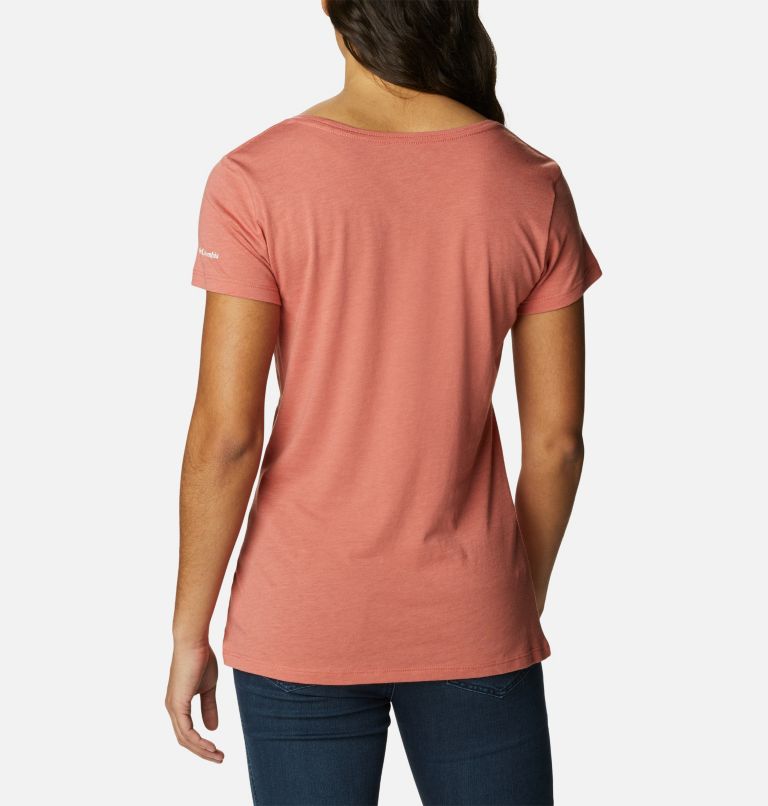 Women's Daisy Days Graphic T-Shirt, Color: Dark Coral Heather, Seek Outdoors, image 2