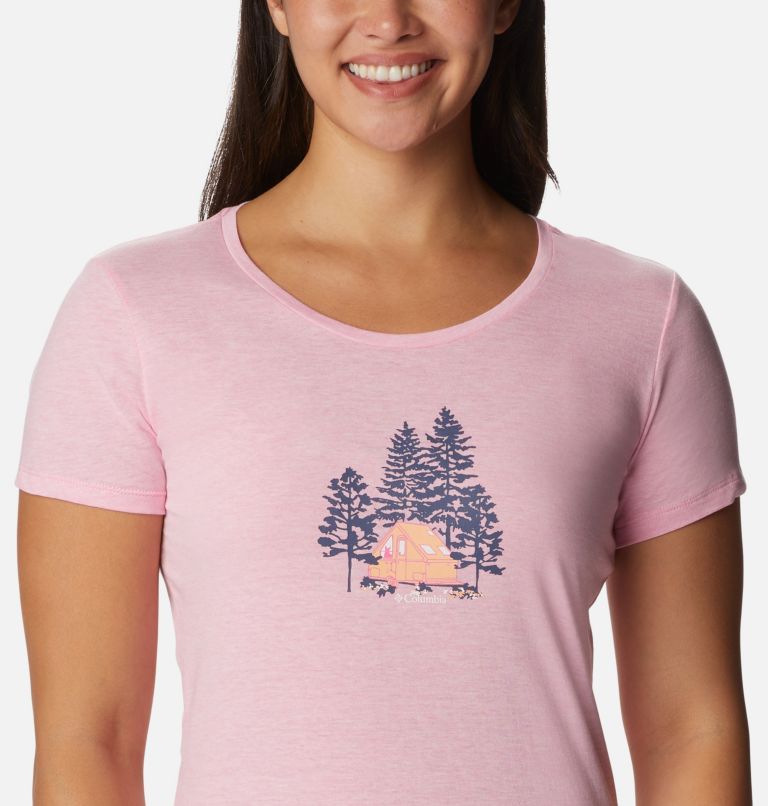 Women's Daisy Days Graphic T-Shirt, Color: Wild Rose Hthr, Best Site Graphic, image 4