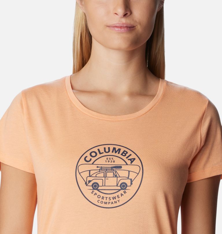 Women's Daisy Days Graphic T-Shirt, Color: Peach Hthr, Journey to Joy Graphic, image 4
