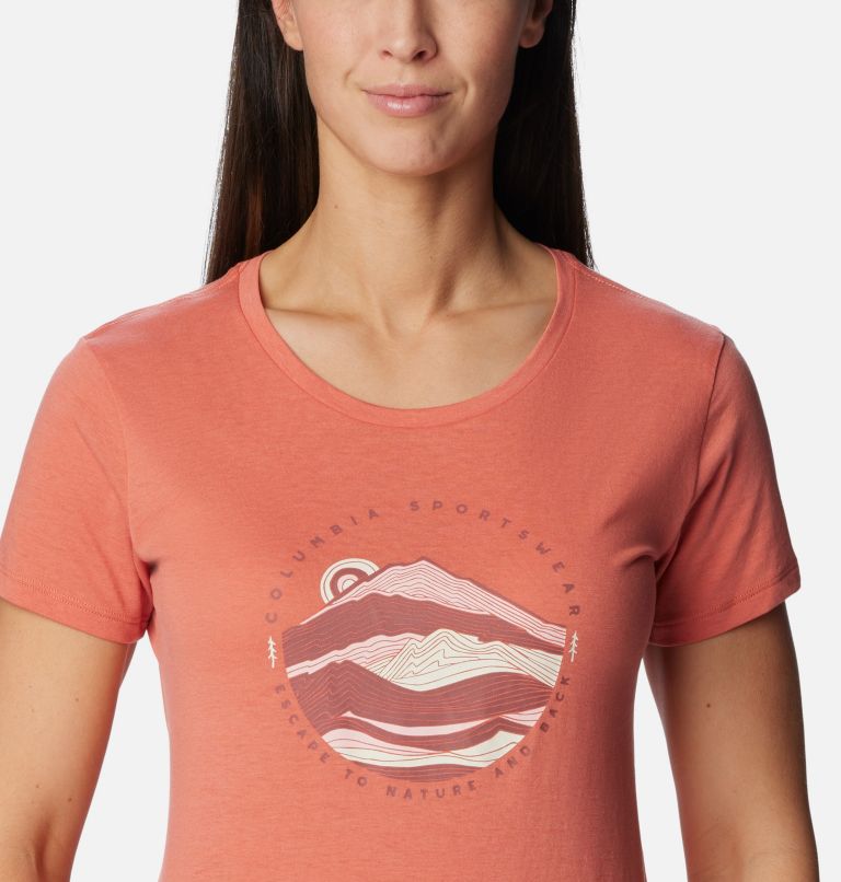 Thumbnail: T-shirt Graphique Daisy Days Femme, Color: Faded Peach, Escape To Nature, image 4
