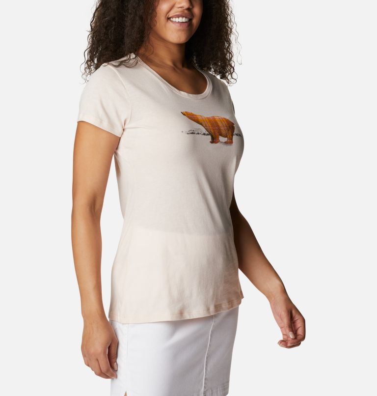Daisy Days SS Graphic Tee | 886 | XL, Color: Peach Quartz, Bear Graphic, image 5