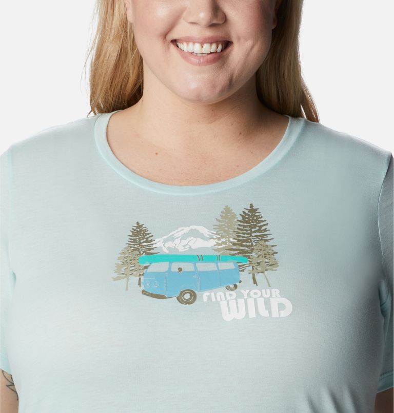 Thumbnail: Women's Daisy Days Graphic T-Shirt - Plus Size, Color: Icy Morn Heather, Van Life, image 4