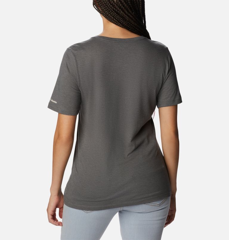 Bluebird Day Casual Graphic T-Shirt für Frauen, Color: Charcoal Heather, Be Outdoors