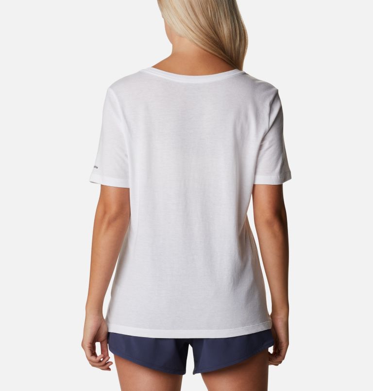 T-shirt grafica e casual Bluebird Day da donna, Color: White, Typhoon Blooms Framed, image 2
