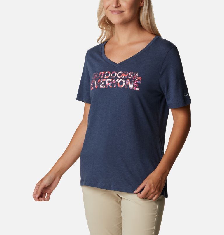 Thumbnail: Bluebird Day Relaxed V Neck | 468 | S, Color: Nocturnal Heather, Be Outdoors, image 5