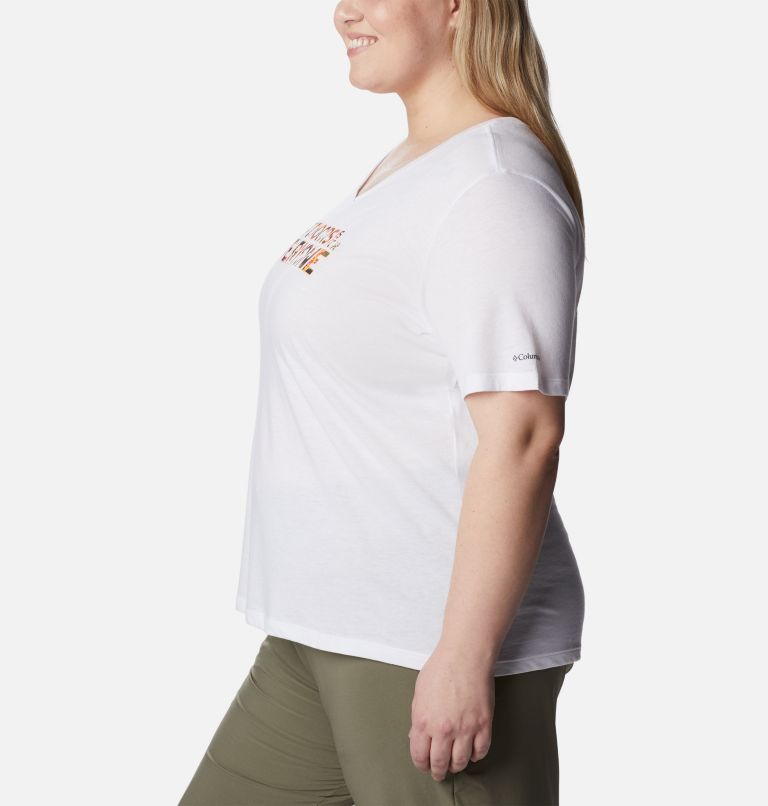 T-shirt col V décontracté Bluebird Day Femme - Grandes tailles, Color: White, Be Outdoors, image 3