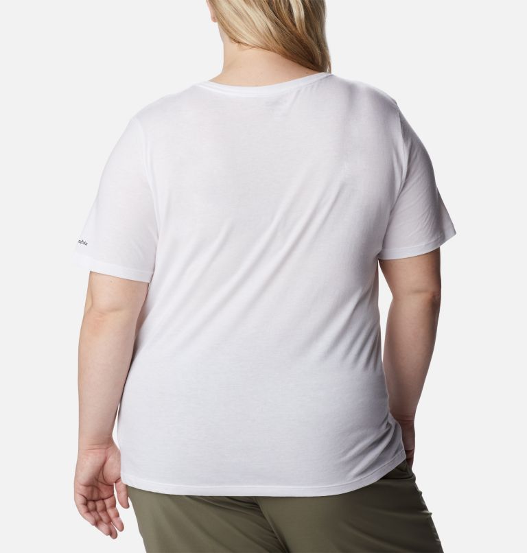 T-shirt col V décontracté Bluebird Day Femme - Grandes tailles, Color: White, Be Outdoors