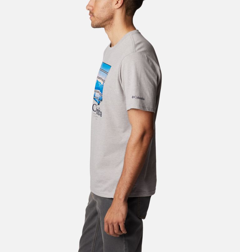 Men's Path Lake Graphic T-Shirt, Color: Columbia Grey Hthr, Colorful Vista Grx, image 3