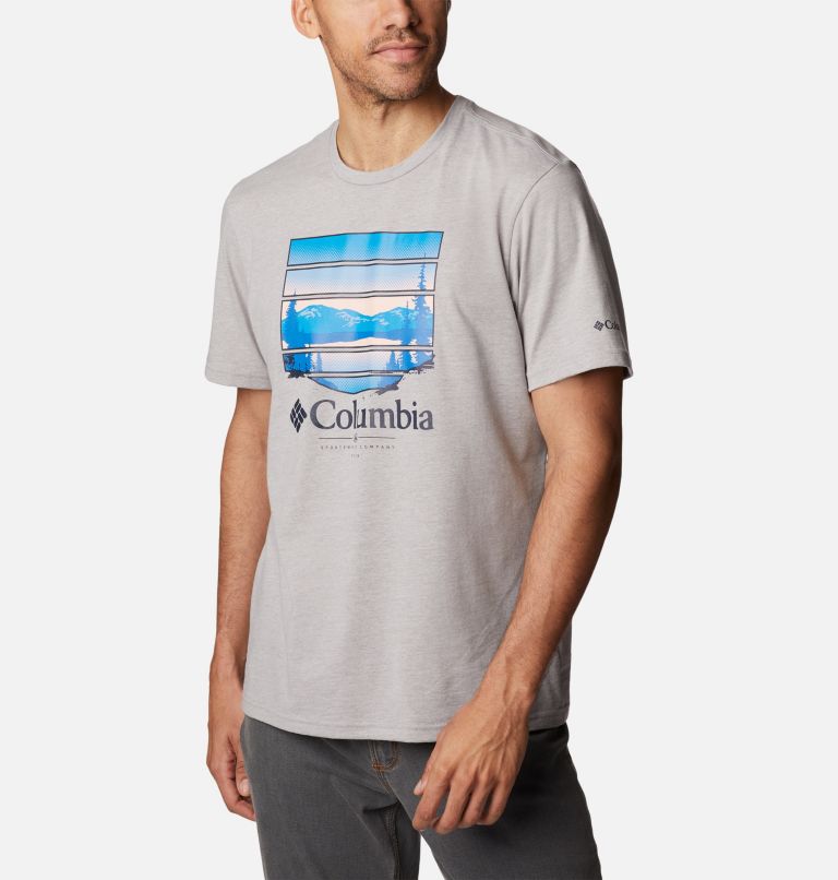 Men's Path Lake Graphic T-Shirt, Color: Columbia Grey Hthr, Colorful Vista Grx, image 5