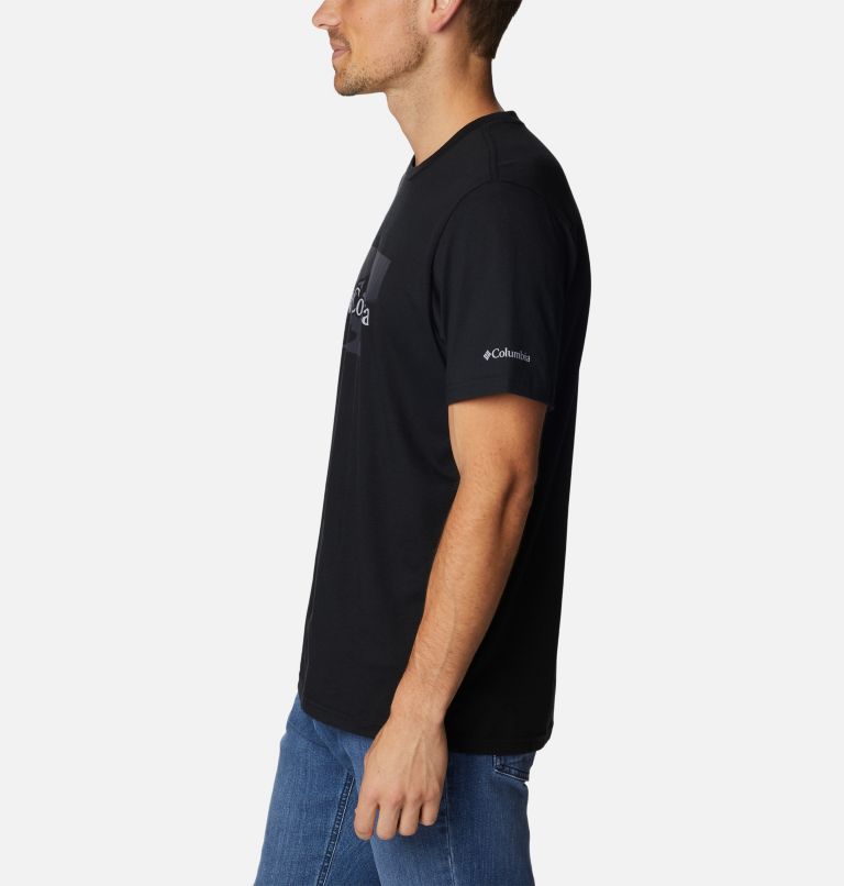 Men's Path Lake II Graphic T-Shirt, Color: Black, Peak 2 River Graphic, image 3
