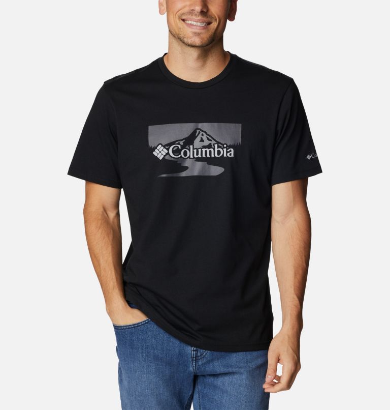 Men's Path Lake II Graphic T-Shirt, Color: Black, Peak 2 River Graphic, image 5