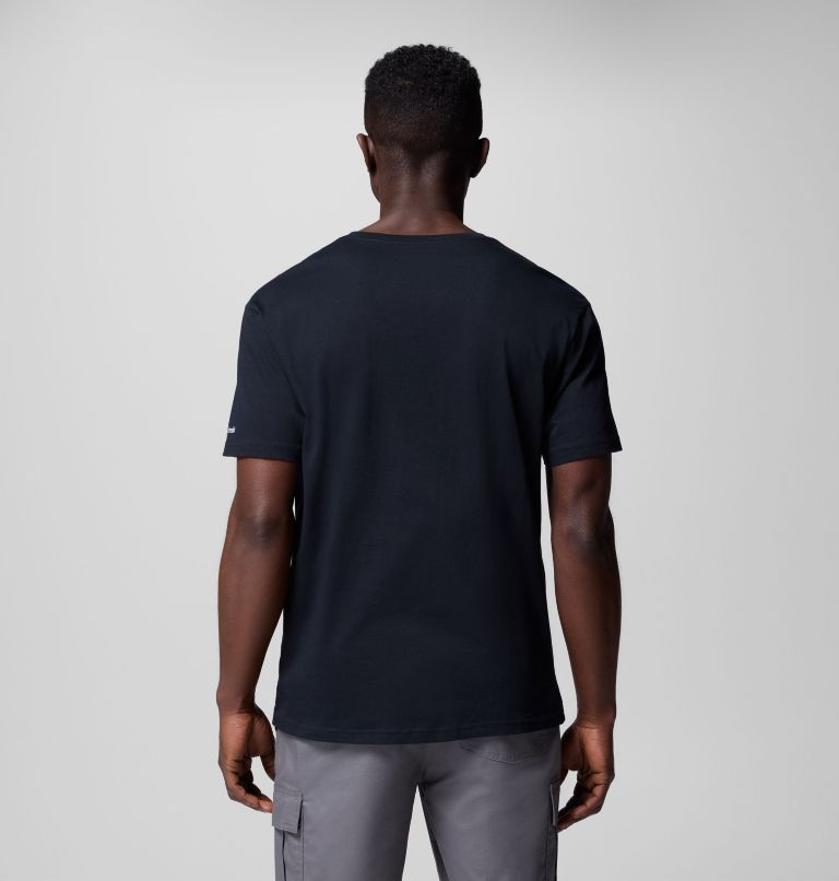 Camiseta estampada Path Lake II para hombre, Color: Black, Circular Linescape, image 3