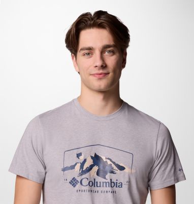 T-shirt grafica Path Lake II da uomo, Color: Columbia Grey Hthr, Brush With Nature, image 8