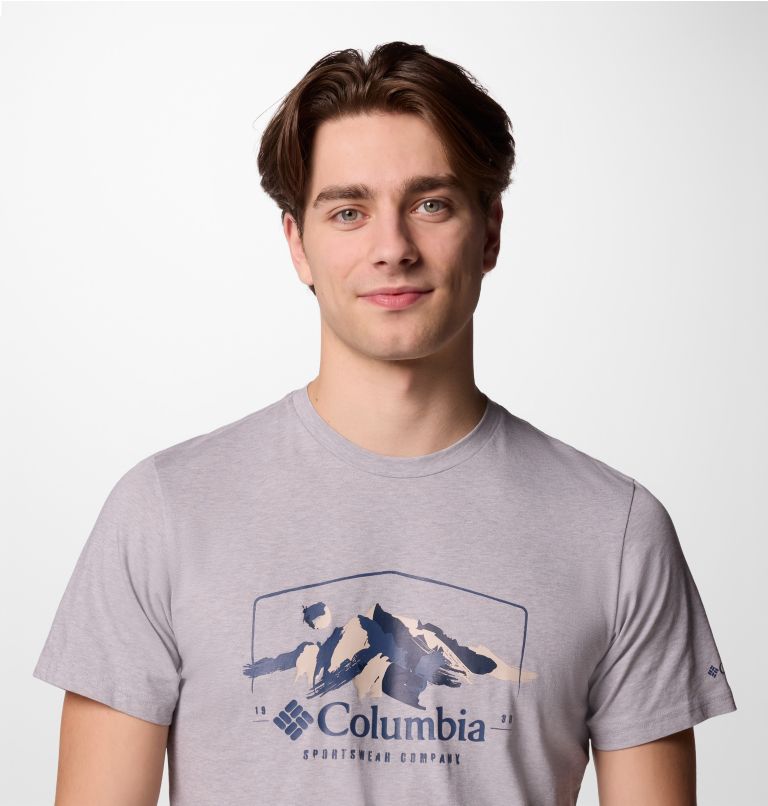Path Lake Graphic Tee II, Color: Columbia Grey Hthr, Brush With Nature, image 4