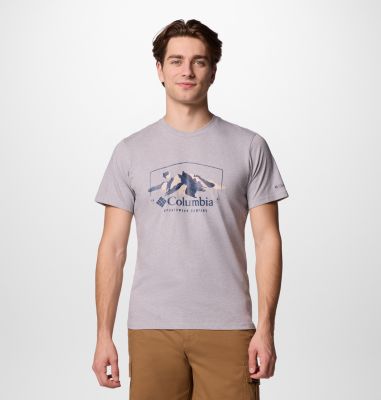T-shirt grafica Path Lake II da uomo, Color: Columbia Grey Hthr, Brush With Nature, image 5