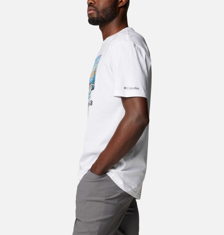 T-shirt Graphique Path Lake II Homme, Color: White, Colorful Vista, image 3