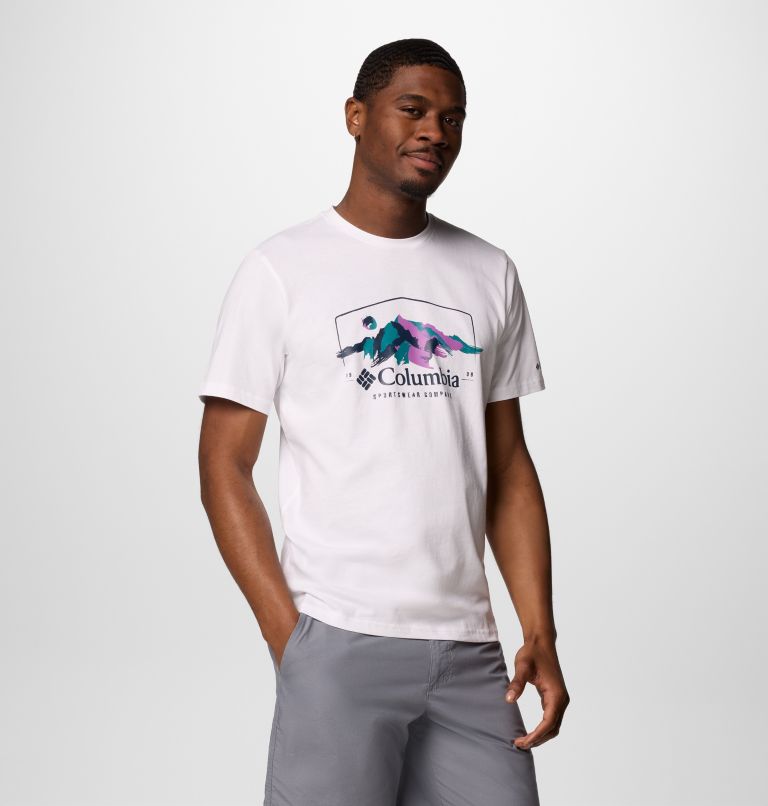 Camiseta estampada Path Lake II para hombre, Color: White, Brush With Nature, image 5