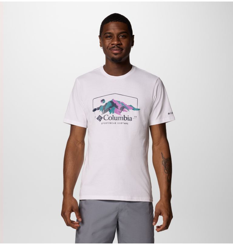 Camiseta estampada Path Lake II para hombre, Color: White, Brush With Nature, image 1