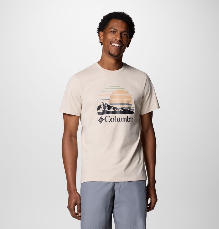 T-shirt grafica Path Lake II da uomo, Color: Dark Stone, Peaceful Perspective, image 1