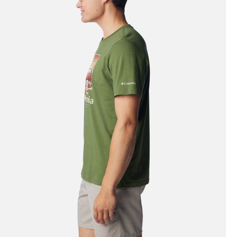 Men's Path Lake II Graphic T-Shirt, Color: Canteen, Colorful Vista, image 3