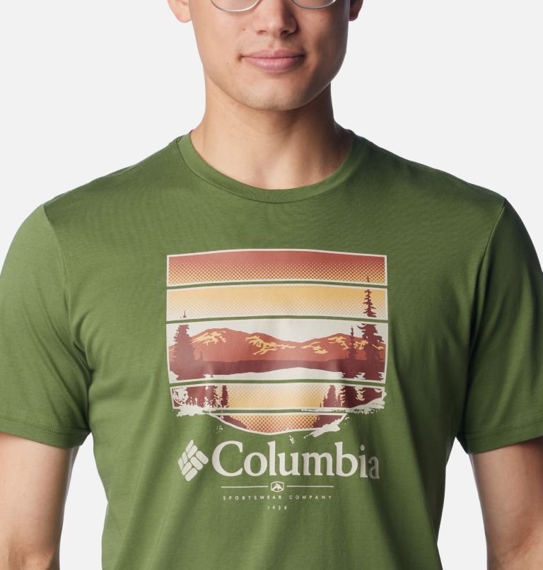 Men's Path Lake II Graphic T-Shirt, Color: Canteen, Colorful Vista, image 4