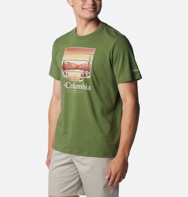 Men's Path Lake II Graphic T-Shirt, Color: Canteen, Colorful Vista, image 5