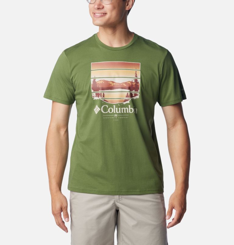 Men's Path Lake II Graphic T-Shirt, Color: Canteen, Colorful Vista, image 1