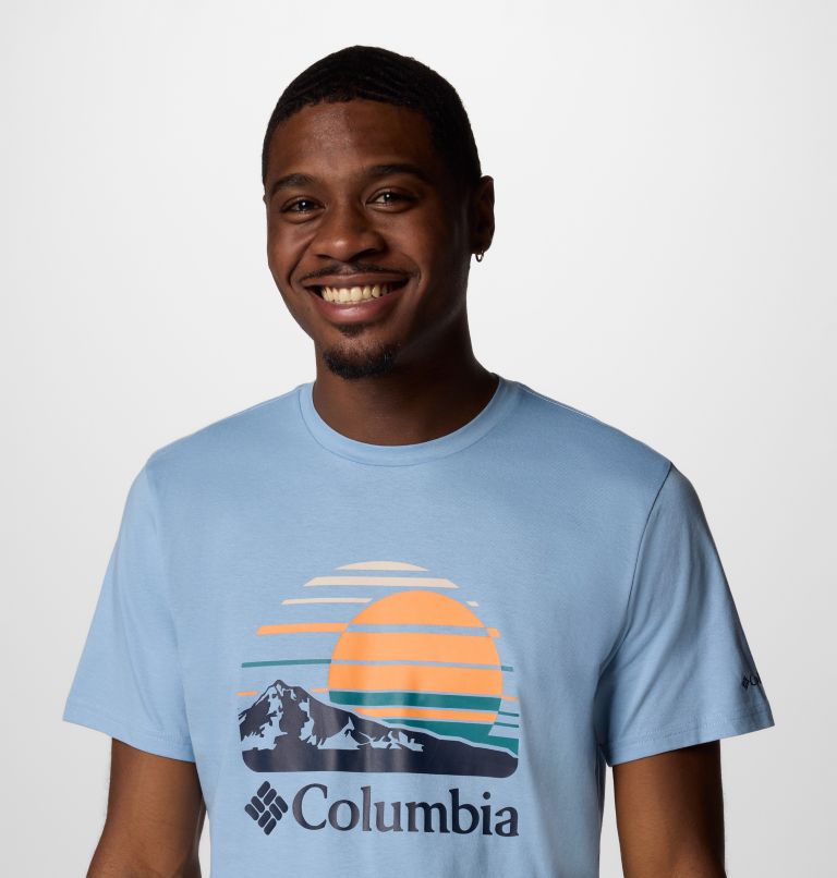 Camiseta estampada Path Lake II para hombre, Color: Ripple Blue, Peaceful Perspective, image 4