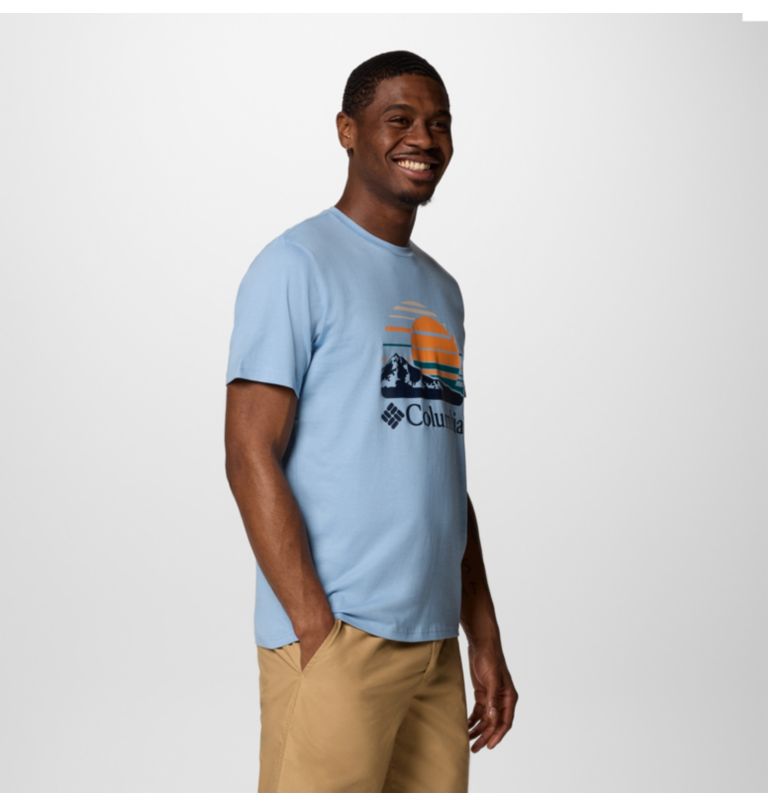 Camiseta estampada Path Lake II para hombre, Color: Ripple Blue, Peaceful Perspective, image 5
