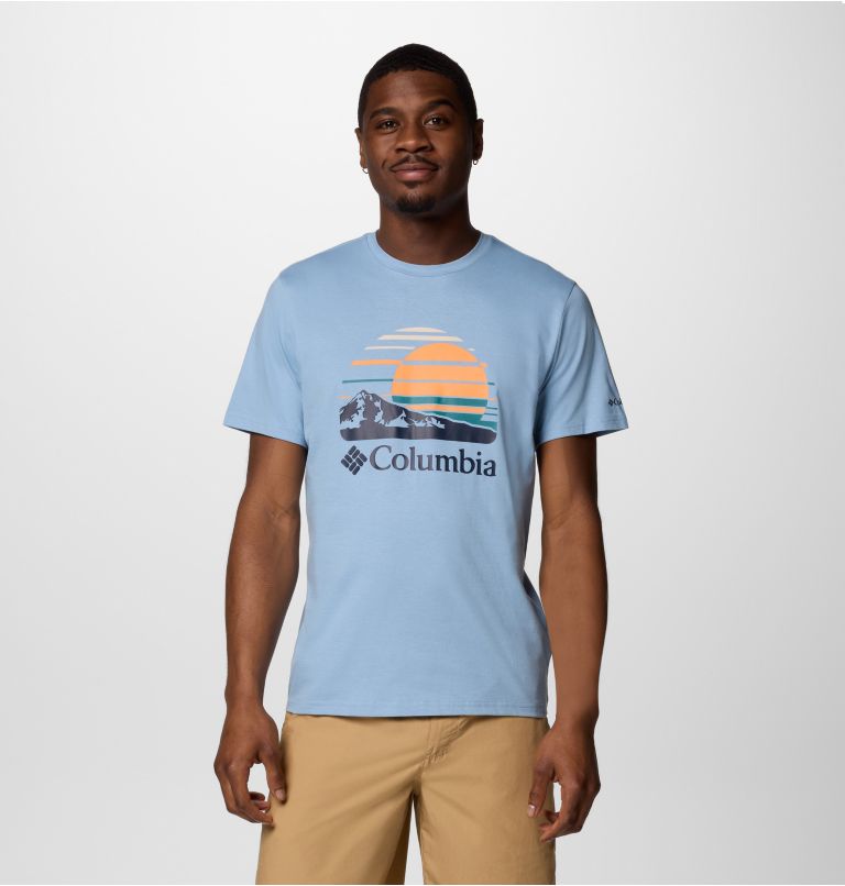 Camiseta estampada Path Lake II para hombre, Color: Ripple Blue, Peaceful Perspective, image 1
