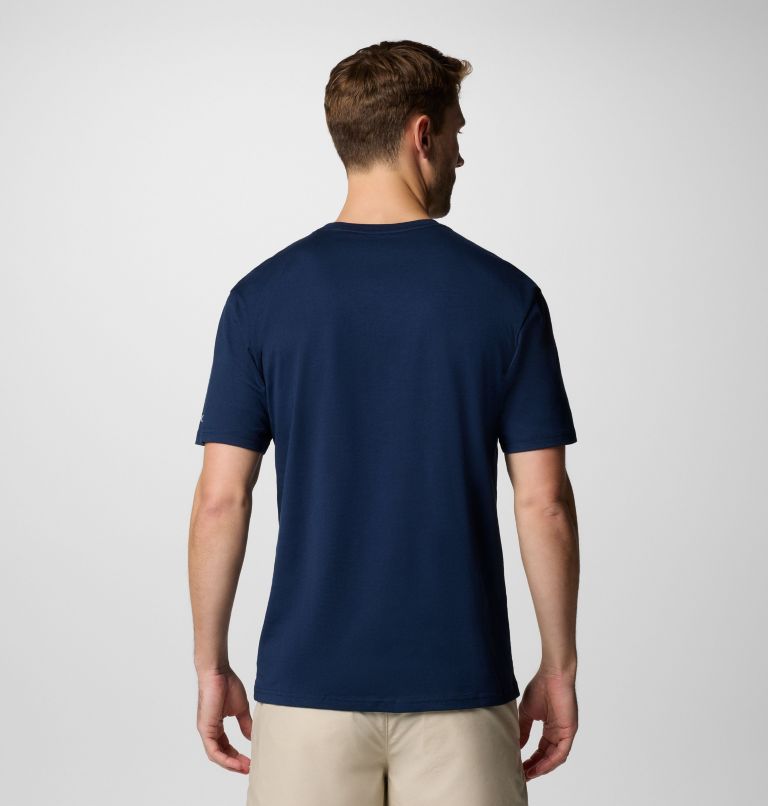 Men's Path Lake II Graphic T-Shirt, Color: Collegiate Navy, Circular Linescape, image 3