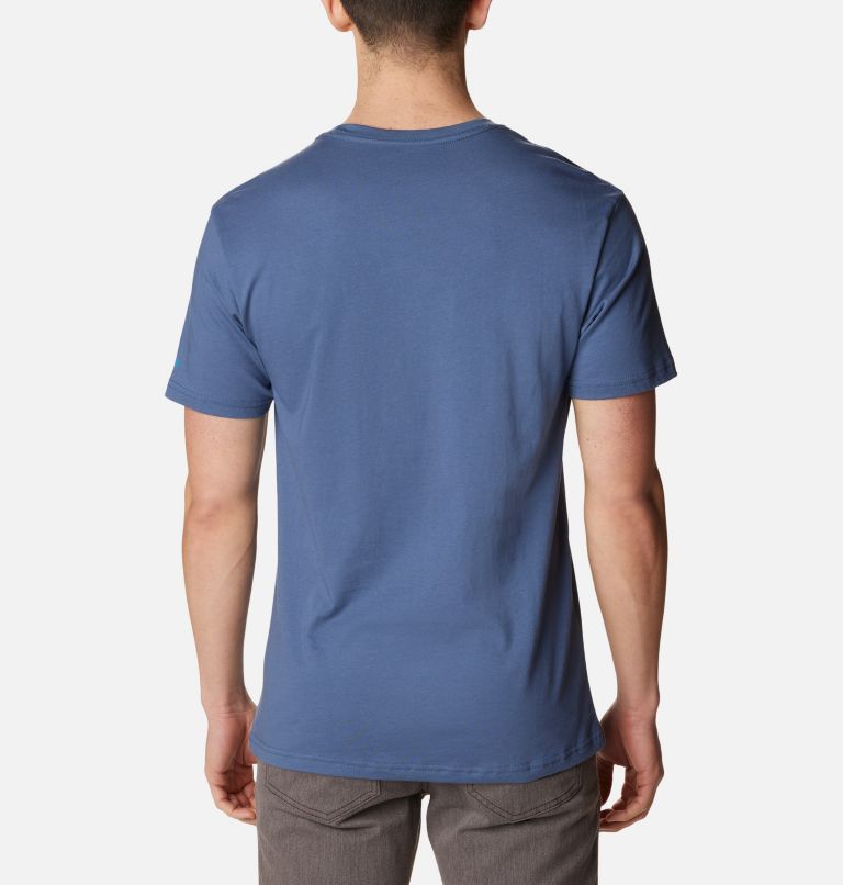 Men's Path Lake II Graphic T-Shirt, Color: Dk Mountain, Vista Gradient Graphic, image 2