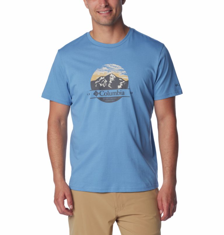 Men's Path Lake II Graphic T-Shirt, Color: Skyler, Scoped View, image 1