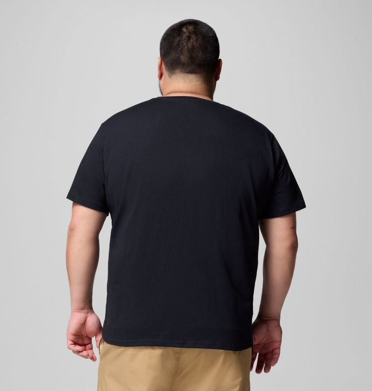 Camiseta con estampado Path Lake II para hombre - Talla grande, Color: Black, Circular Linescape, image 3