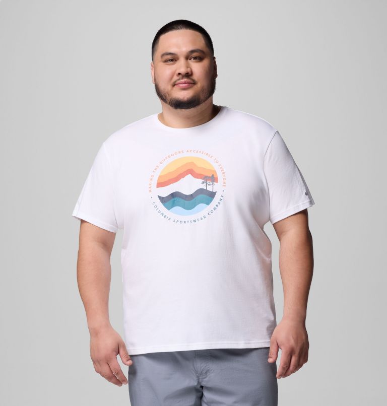 T-shirt Graphique Path Lake II Homme, Color: White, Circular Linescape, image 1