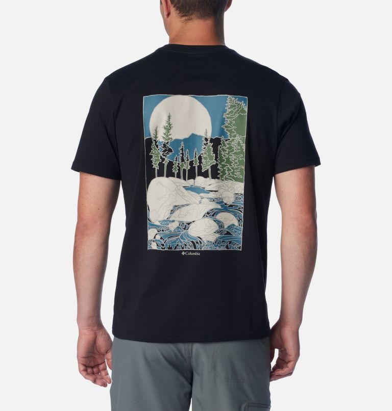 T-shirt imprimé au dos Rapid Ridge II pour homme, Color: Black, Rocky Road, image 2