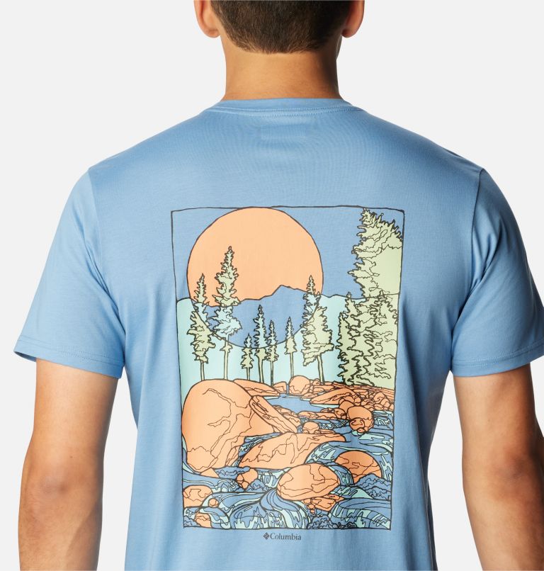 Men's Rapid Ridge Back Graphic T-Shirt II, Color: Skyler, Rocky Road, image 5