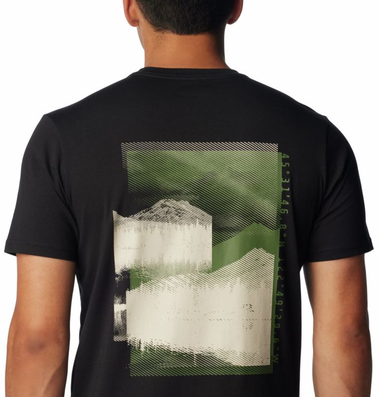Men's Rapid Ridge II Organic Cotton T-Shirt, Color: Black, Tonal Treescape, image 5
