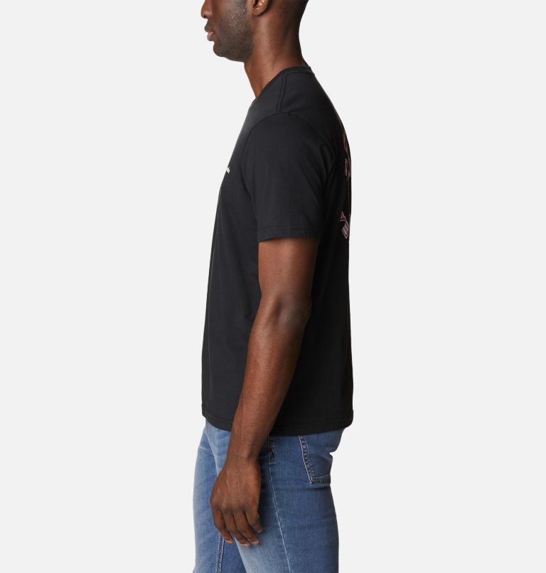 Thumbnail: T-shirt en Coton Biologique Rapid Ridge II Homme, Color: Black, Circular Heritage Graphic, image 3