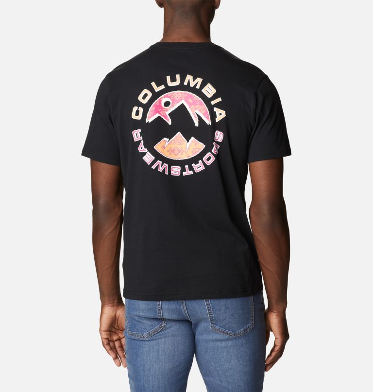 Thumbnail: Camiseta de algodón orgánico Rapid Ridge II para hombre, Color: Black, Circular Heritage Graphic, image 2