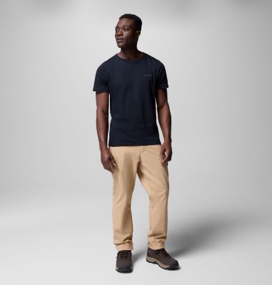 Camiseta de algodón orgánico Rapid Ridge II para hombre, Color: Black, Heavenly Horizons, image 2