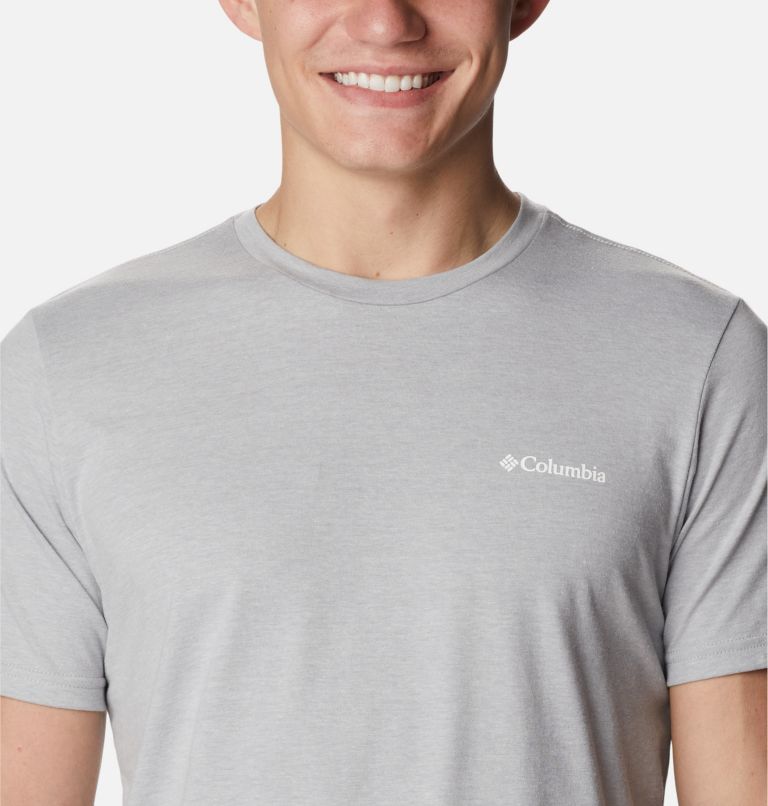 Men's Rapid Ridge II Organic Cotton T-Shirt, Color: Columbia Grey Heather, Foggy Haven, image 4